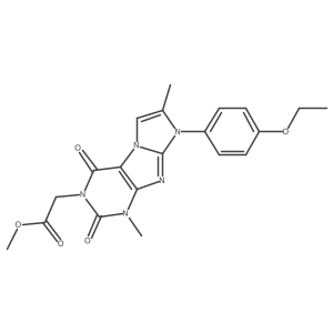 methyl 2-(8-(4-ethoxyphenyl)-1,7-dimethyl-2,4-dioxo-1H-imidazo[2,1-f]purin-3(2H,4H,8H)-yl)acetate结构式