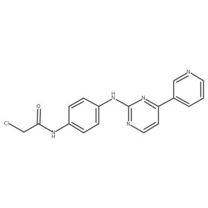 2-Chloro-N-[4-[[4-(3-pyridinyl)-2-pyrimidinyl]amino]phenyl]acetamide结构式