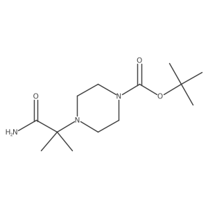 Tert-butyl 4-(1-amino-2-methyl-1-oxopropan-2-yl)piperazine-1-carboxylate Structure