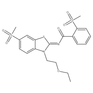 (E)-N-(3-(2-ethoxyethyl)-6-(methylsulfonyl)benzo[d]thiazol-2(3H)-ylidene)-2-(methylsulfonyl)benzamide结构式