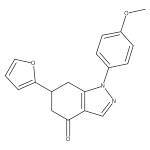 6-(2-furyl)-1-(4-methoxyphenyl)-1,5,6,7-tetrahydro-4H-indazol-4-one Structure