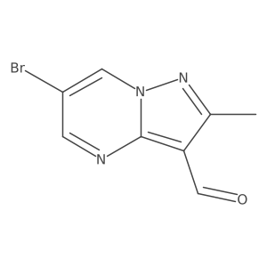 6-Bromo-2-methylpyrazolo[1,5-a]pyrimidine-3-carbaldehyde结构式