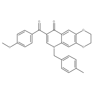 8-(4-methoxybenzoyl)-6-[(4-methylphenyl)methyl]-2H,3H,6H,9H-[1,4]dioxino[2,3-g]quinolin-9-one结构式