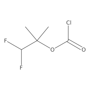 1,1-Difluoro-2-methylpropan-2-yl carbonochloridate结构式