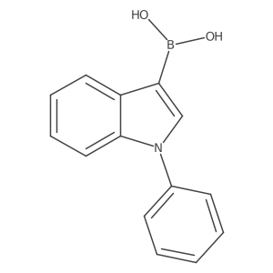 (1-Phenyl-1H-indol-3-yl)boronic acid结构式
