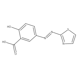 2-Hydroxy-5-[2-(2-thiazolyl)diazenyl]benzoic acid结构式