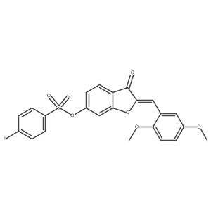 (Z)-2-(2,5-dimethoxybenzylidene)-3-oxo-2,3-dihydrobenzofuran-6-yl 4-fluorobenzenesulfonate Structure