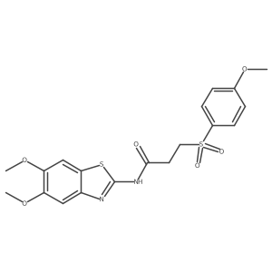 N-(5,6-dimethoxybenzo[d]thiazol-2-yl)-3-((4-methoxyphenyl)sulfonyl)propanamide Structure
