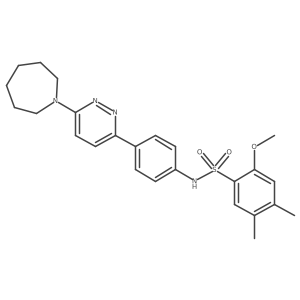 N-{4-[6-(azepan-1-yl)pyridazin-3-yl]phenyl}-2-methoxy-4,5-dimethylbenzene-1-sulfonamide Structure