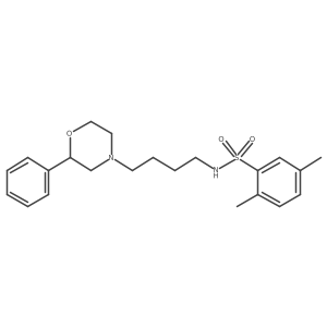 2,5-dimethyl-N-(4-(2-phenylmorpholino)butyl)benzenesulfonamide结构式