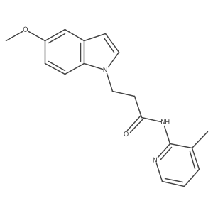 3-(5-methoxy-1H-indol-1-yl)-N-(3-methyl-2-pyridinyl)propanamide结构式