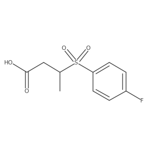 3-(4-Fluorobenzenesulfonyl)butanoic acid结构式