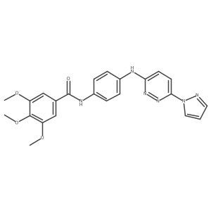 3,4,5-trimethoxy-N-(4-{[6-(1H-pyrazol-1-yl)pyridazin-3-yl]amino}phenyl)benzamide结构式