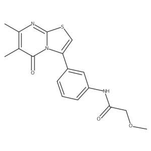 N-(3-(6,7-dimethyl-5-oxo-5H-thiazolo[3,2-a]pyrimidin-3-yl)phenyl)-2-methoxyacetamide结构式