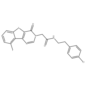 N-[2-(4-chlorophenyl)ethyl]-2-(9-fluoro-4-oxo[1]benzothieno[3,2-d]pyrimidin-3(4H)-yl)acetamide Structure