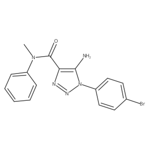 5-amino-1-(4-bromophenyl)-N-methyl-N-phenyl-1H-1,2,3-triazole-4-carboxamide Structure