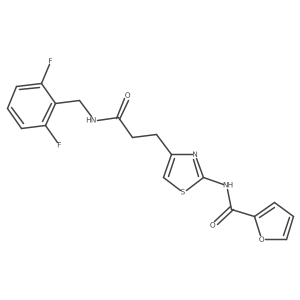 N-(4-(3-((2,6-difluorobenzyl)amino)-3-oxopropyl)thiazol-2-yl)furan-2-carboxamide Structure
