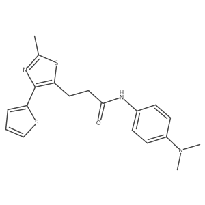 N-(4-(dimethylamino)phenyl)-3-(2-methyl-4-(thiophen-2-yl)thiazol-5-yl)propanamide Structure