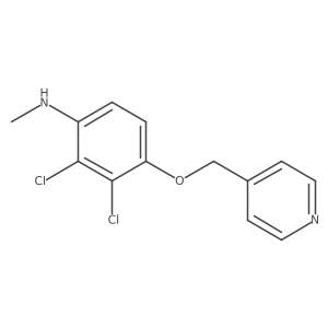 2,3-Dichloro-N-methyl-4-(4-pyridinylmethoxy)benzenamine结构式