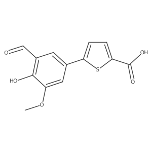 5-(3-Formyl-4-hydroxy-5-methoxyphenyl)-2-thiophenecarboxylic acid结构式