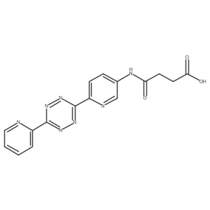 4-Oxo-4-[[6-[6-(2-pyridinyl)-1,2,4,5-tetrazin-3-yl]-3-pyridinyl]amino]butanoic acid结构式