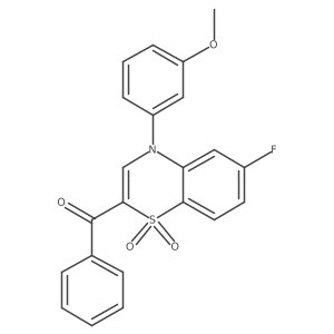 [6-fluoro-4-(3-methoxyphenyl)-1,1-dioxido-4H-1,4-benzothiazin-2-yl](phenyl)methanone Structure