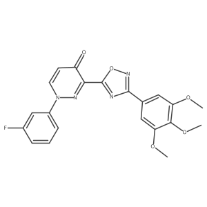 1-(3-Fluorophenyl)-3-[3-(3,4,5-trimethoxyphenyl)-1,2,4-oxadiazol-5-yl]-1,4-dihydropyridazin-4-one结构式