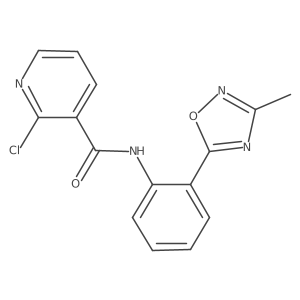 Cc1noc(-c2ccccc2NC(=O)c2cccnc2Cl)n1结构式