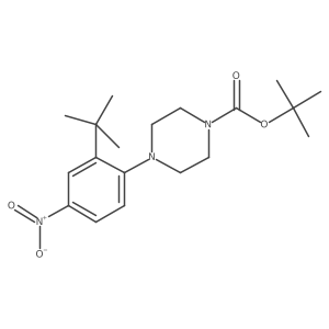 Tert-butyl 4-(2-tert-butyl-4-nitrophenyl)piperazine-1-carboxylate结构式