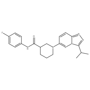 N-(4-fluorophenyl)-1-[3-(propan-2-yl)[1,2,4]triazolo[4,3-b]pyridazin-6-yl]piperidine-3-carboxamide Structure