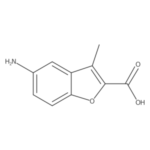 5-Amino-3-methylbenzofuran-2-carboxylic acid结构式