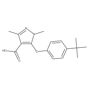 5-(4-Tert-butylphenoxy)-1,3-dimethylpyrazole-4-carboxylic acid Structure