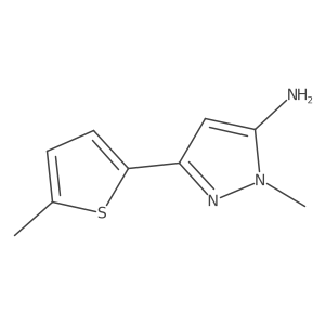 1-Methyl-3-(5-methylthiophen-2-YL)-1H-pyrazol-5-amine结构式