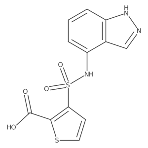 3-[(1H-indazol-4-yl)sulfamoyl]thiophene-2-carboxylic acid Structure