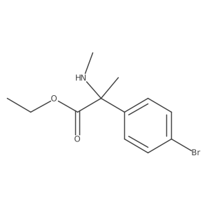 Ethyl 2-(4-bromophenyl)-2-(methylamino)propanoate结构式