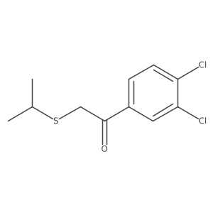 1-(3,4-Dichlorophenyl)-2-(propan-2-ylsulfanyl)ethan-1-one结构式
