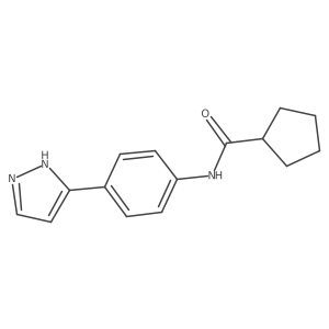 N-[4-(1H-Pyrazol-3-YL)phenyl]cyclopentanecarboxamide结构式