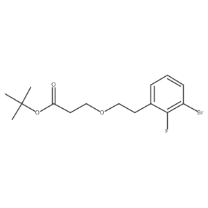 Tert-butyl 3-(3-bromo-2-fluorophenethoxy)propanoate Structure
