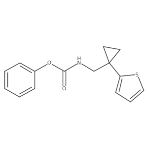 O=C(NCC1(c2cccs2)CC1)Oc1ccccc1结构式
