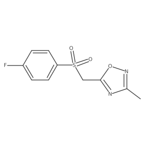 5-(((4-Fluorophenyl)sulfonyl)methyl)-3-methyl-1,2,4-oxadiazole结构式