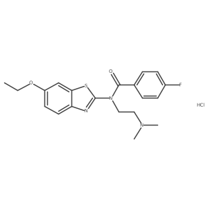 N-(2-(dimethylamino)ethyl)-N-(6-ethoxybenzo[d]thiazol-2-yl)-4-fluorobenzamide hydrochloride结构式
