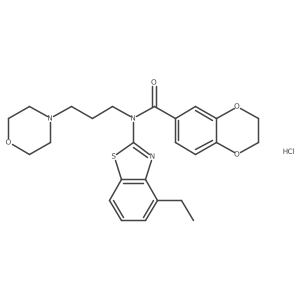 N-(4-ethylbenzo[d]thiazol-2-yl)-N-(3-morpholinopropyl)-2,3-dihydrobenzo[b][1,4]dioxine-6-carboxamide hydrochloride Structure