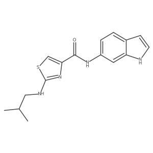 N-(1H-indol-6-yl)-2-(isobutylamino)-1,3-thiazole-4-carboxamide Structure