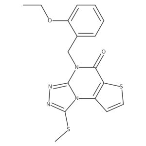 4-(2-ethoxybenzyl)-1-(methylthio)thieno[2,3-e][1,2,4]triazolo[4,3-a]pyrimidin-5(4H)-one结构式