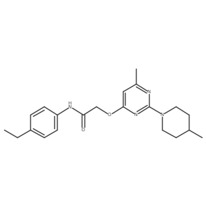 N-(4-ethylphenyl)-2-{[6-methyl-2-(4-methylpiperidin-1-yl)pyrimidin-4-yl]oxy}acetamide Structure