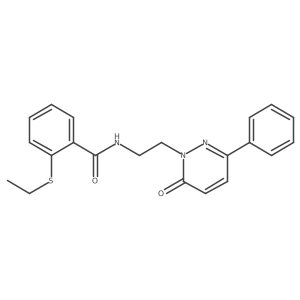 2-(ethylthio)-N-(2-(6-oxo-3-phenylpyridazin-1(6H)-yl)ethyl)benzamide Structure