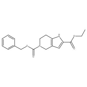 5H-Pyrrolo[3,2-c]pyridine-2,5-dicarboxylic acid, 1,4,6,7-tetrahydro-, 2-ethyl 5-(phenylmethyl) ester Structure