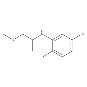 5-bromo-N-(1-methoxypropan-2-yl)-2-methylaniline结构式