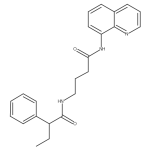 N-(4-oxo-4-(quinolin-8-ylamino)butyl)-2-phenylbutanamide结构式