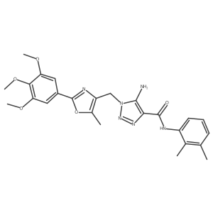 3-({3-[(3-ethyl-1,2,4-oxadiazol-5-yl)methyl]-8-methoxy-4-oxo-3,4-dihydro-5H-pyrimido[5,4-b]indol-5-yl}methyl)benzonitrile结构式